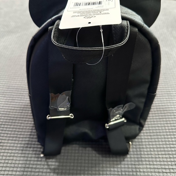 Disney Minnie Mouse Mini Backpack Black Red Polka Dot Bow Ears 9x11x6 - Picture 6 of 10